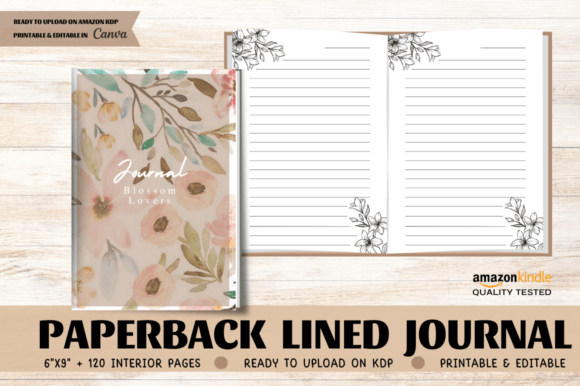 Download Flower Lined Notebook - Notebook Collection