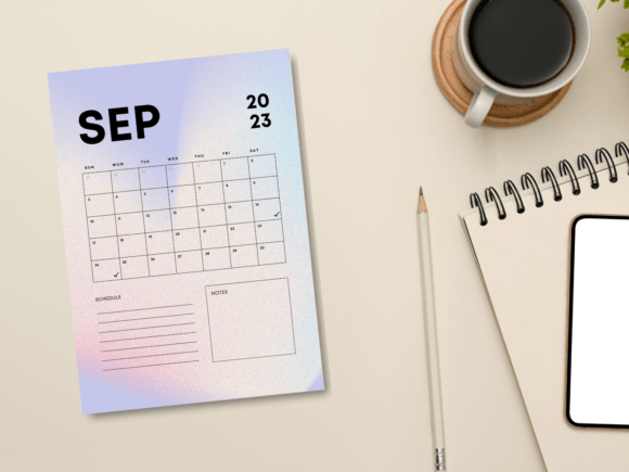 Download Gradient Minimal September 2023 Planner - 2023 planner Collection
